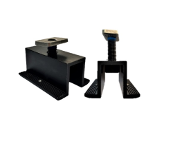 Středový úchyt solárních panelů černý 40mm se šroubem M8x25