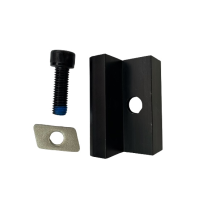 Krajní úchyt solárních panelů černý 35mm se šroubem a maticí