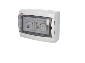 Rozvaděč DC Solar Box pro 2 stringy, Un=1000V, T1+2, s odpojovačem DC 2p 10x38