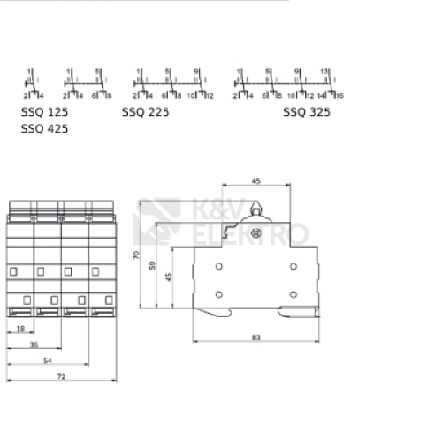 detail Přepínač ETI SSQ 440 4P 40A I-0-II