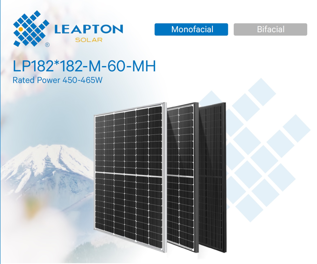 detail Solární panel Leapton 460 W černý rám