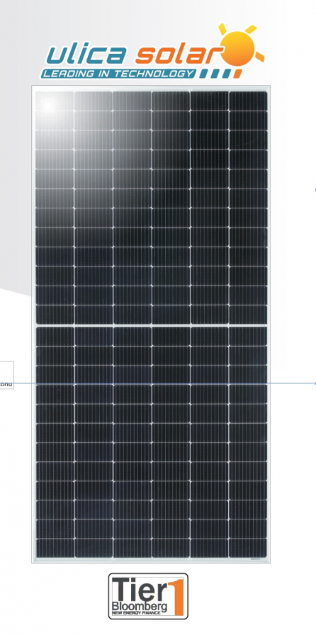 detail Solární panel ULICA SOLAR 550 W stříbrný rám