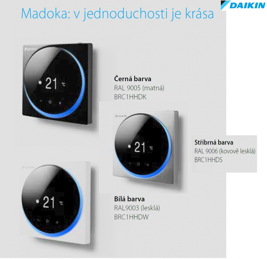 detail Madoka Altherma 3 bílý ovladač k tepelným čerpadlům Daikin